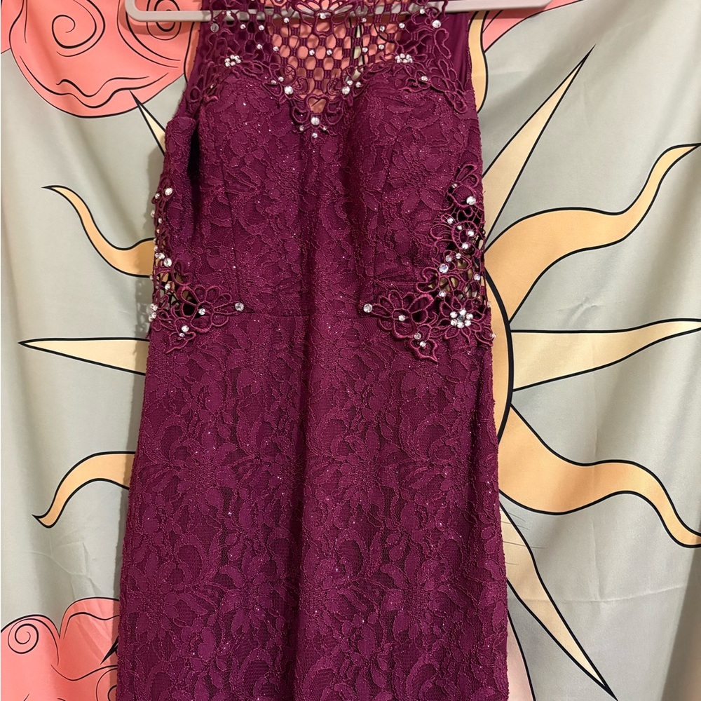 Formal Lacey Magenta Dress